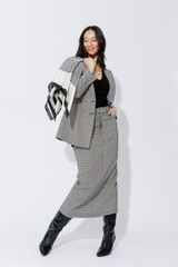 Black/White Lurex Bari Blazer