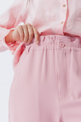 Pink Euro Paperbag Pant