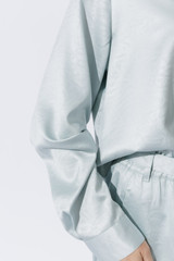 Pale Blue Tuck Sleeve Shirt
