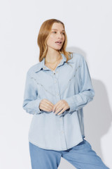 Chambray Cowboy Stud Shirt