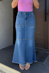 Light Denim Flippy Skirt