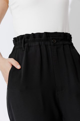 Black Euro Paperbag Pant