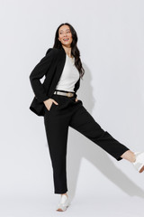 Black Euro Paperbag Pant