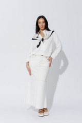 White Luxury Longline Milan Blogger