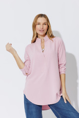 Pale Pink Luxury Longline Milan Blogger Shirt