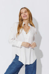 White Silky Milan Blogger Shirt