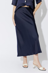 Navy Bias Skirt