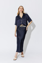 Navy Bias Skirt
