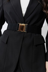 Black Elastic Belt 