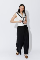 Black Euro Side Tie Pant