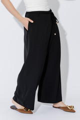 Black Euro Side Tie Pant
