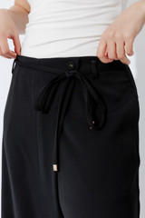 Black Euro Side Tie Pant