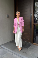 Pink Euro Pocket Blazer