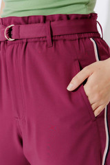 Raspberry Sport Paperbag Pant
