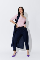 Navy Tencel Weekend Pant