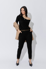 Black Tencel Weekend Pant