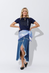 Short Sleeve Navy Lines T-Shirt