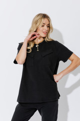 Charcoal Washed Cotton Pocket T-Shirt