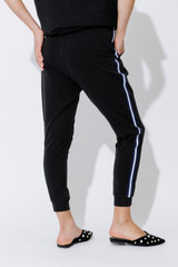 Charcoal Washed Cotton Stripe Pant