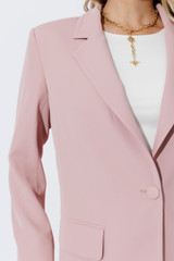 Soft Pink Euro Boyfriend Blazer