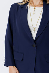 Navy Euro Boyfriend Blazer