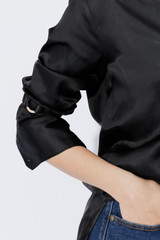 Black Satin Ring Armbands