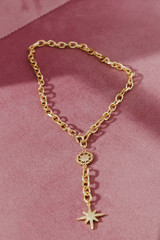Gold Diamonte Star Necklace