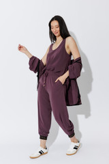 Plum Crop Jogger Pant