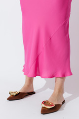 Pink Silky Bias Skirt