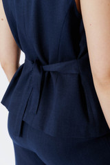 Navy Lyocell Vest