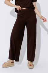 Chocolate Tencel Wide Leg Pant