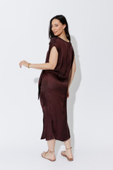 Chocolate Silky Harlow Dress Chocolate Silky Harlow Dress