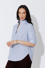 Blue Stripe Milan Blogger Shirt