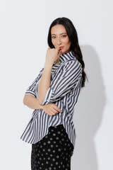 Charcoal Stripe Milan Blogger Shirt