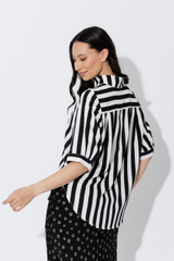 Black/White Stripe Milan Blogger Shirt
