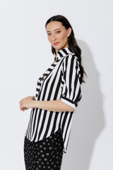 Black/White Stripe Milan Blogger Shirt
