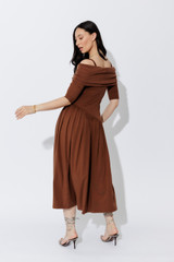 Brown Tencel Boho Dress Brown Tencel Boho Dress