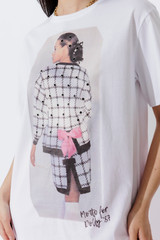 White Dolly Bow Magazine 1987 Oversized T-Shirt White Dolly Bow Magazine 1987 Oversized T-Shirt