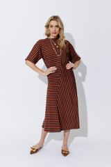 Tan/Navy Stripe Knit Dress Tan/Navy Stripe Knit Dress