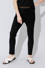 Black Tencel Pull On Cargo Pant