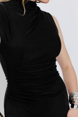 Black Tencel Madonna Dress Black Tencel Madonna Dress