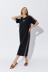 Charcoal Washed Cotton Sports Dress Charcoal Washed Cotton Sports Dress