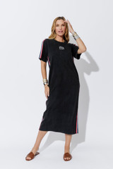 Charcoal Washed Cotton Sports Dress Charcoal Washed Cotton Sports Dress