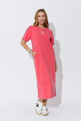 Red Washed Cotton Sports Dress Red Washed Cotton Sports Dress