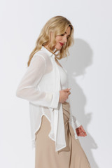 White Chiffon Charlie Shirt White Chiffon Charlie Shirt