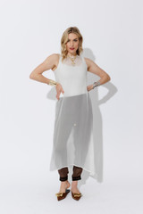 White Chiffon A-Line Dress White Chiffon A-Line Dress