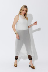 White Chiffon A-Line Dress White Chiffon A-Line Dress