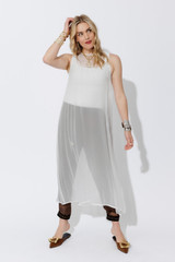 White Chiffon A-Line Dress White Chiffon A-Line Dress