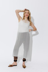 White Chiffon A-Line Dress White Chiffon A-Line Dress