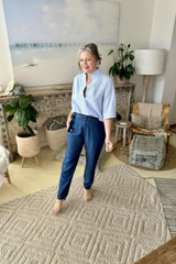 Dark Denim Tencel Paperbag Pant Dark Denim Tencel Paperbag Pant